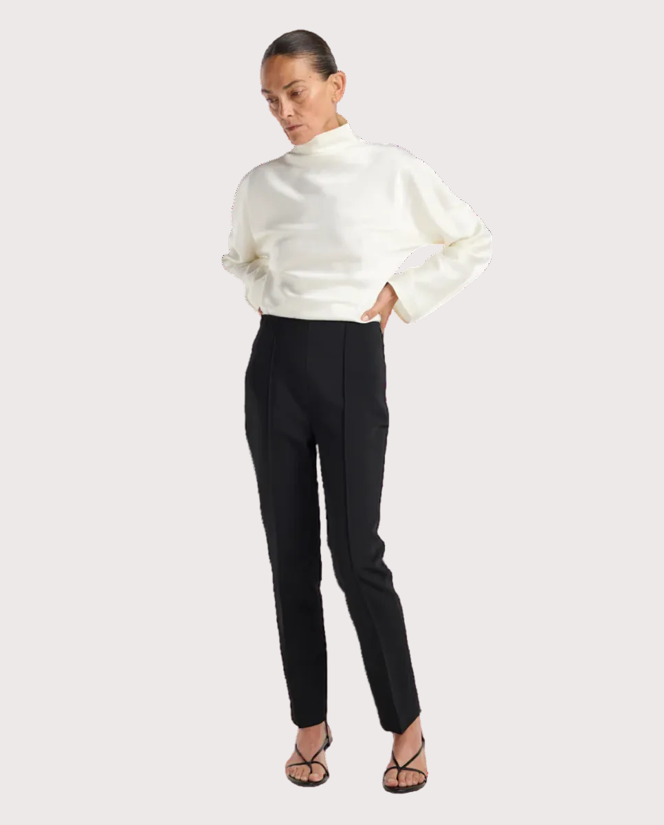 Cigarette Leg Trousers Black