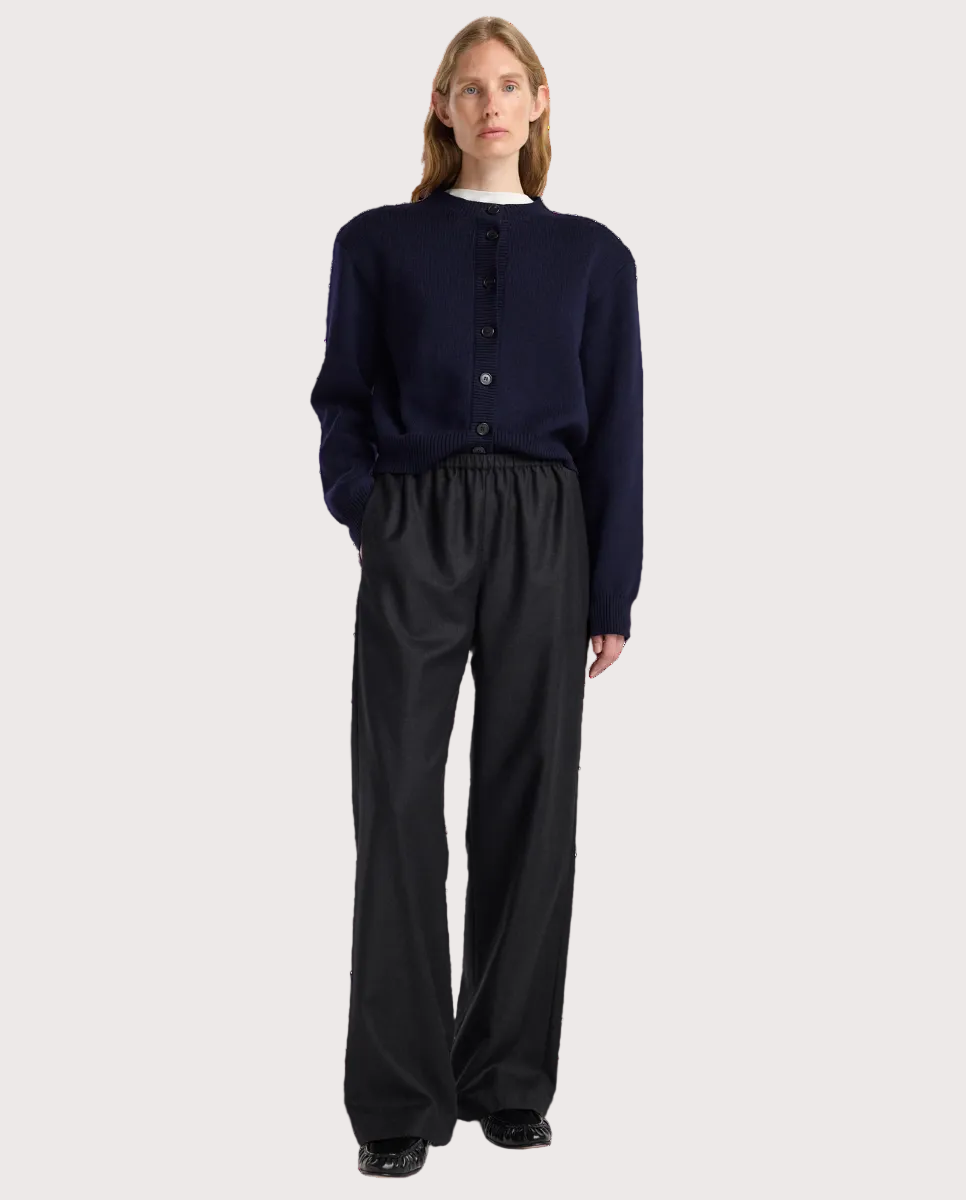 ROHE Relaxed Fit Trousers Anthracite Melange
