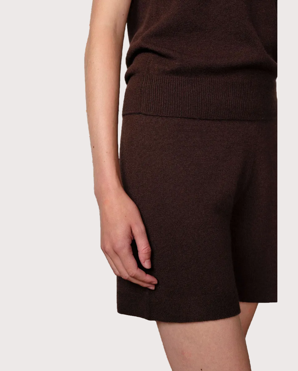Bogart Knit Shorts Brown