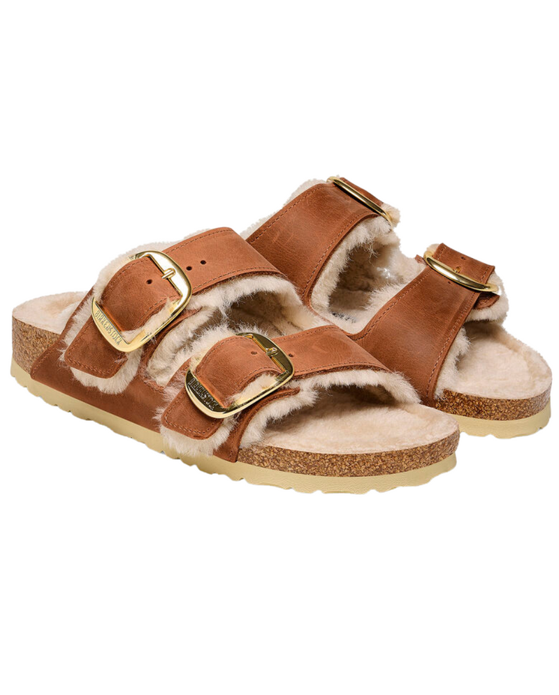 Arizona Big Buckle Shearling Cognac Diverse