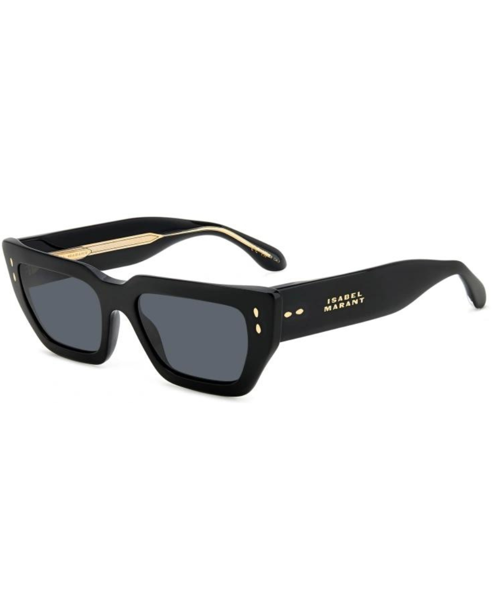 Cat-Eye Rectangular Acetate Sunglasses Black