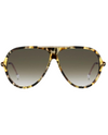 Aviator Tortoise And Gold Acetate Sunglasses