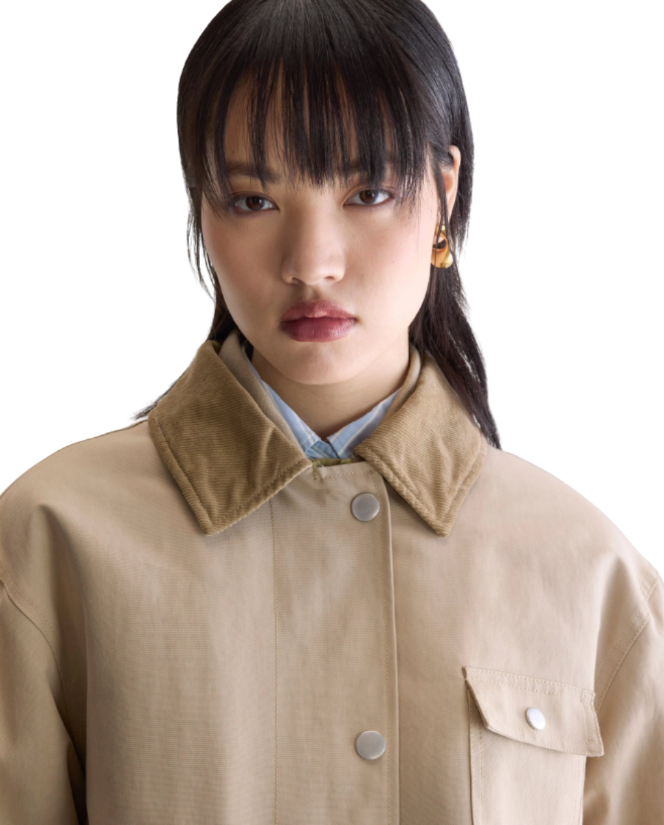 Cotton Blend Jacket Clay