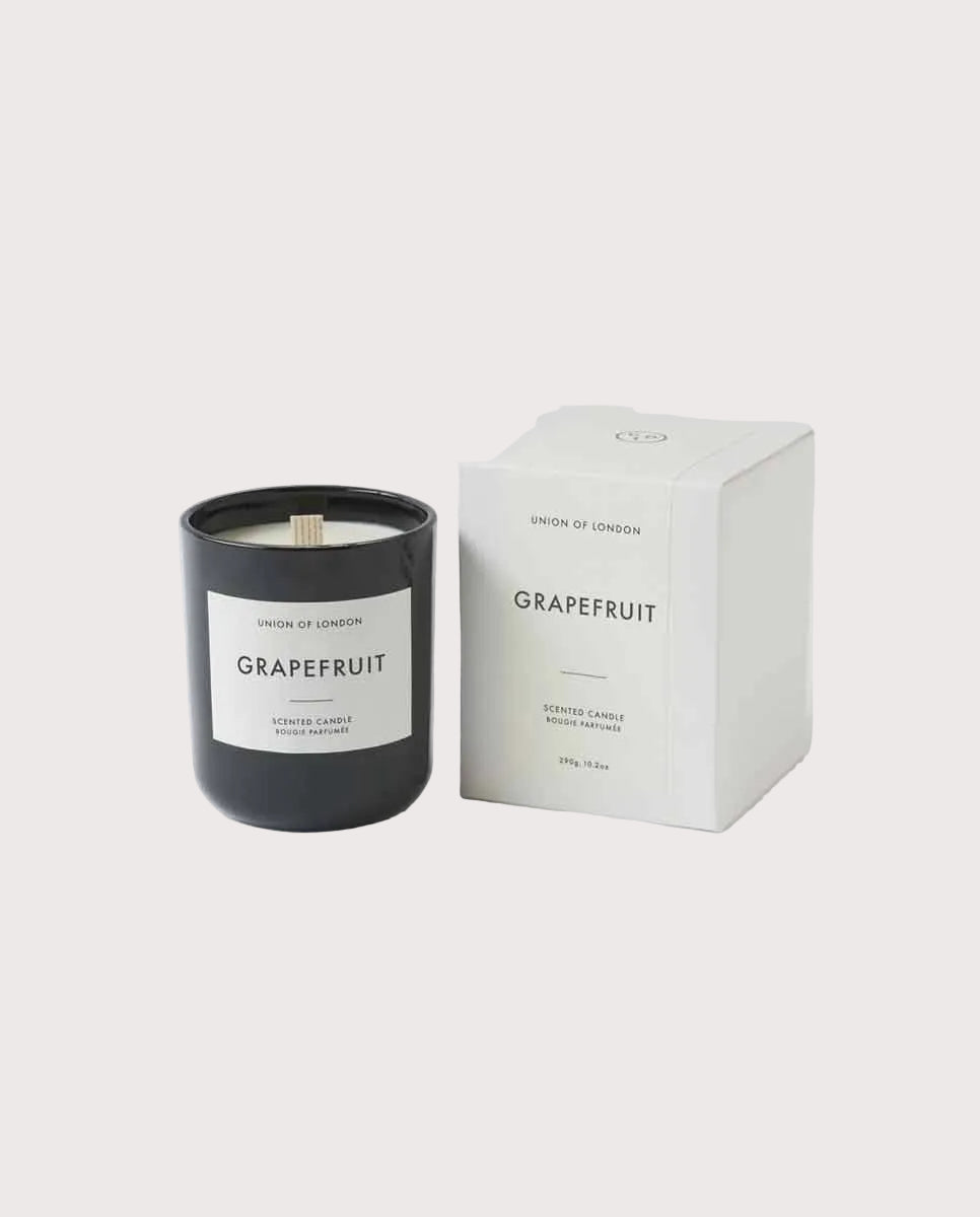 UNION OF LONDON Grapefruit scented candle black med-BOX