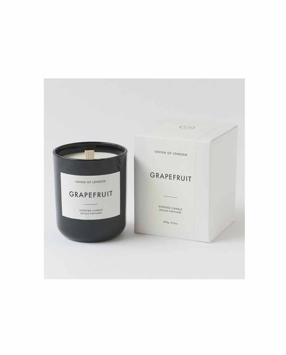 UNION OF LONDON Grapefruit scented candle black med-DIVERSE