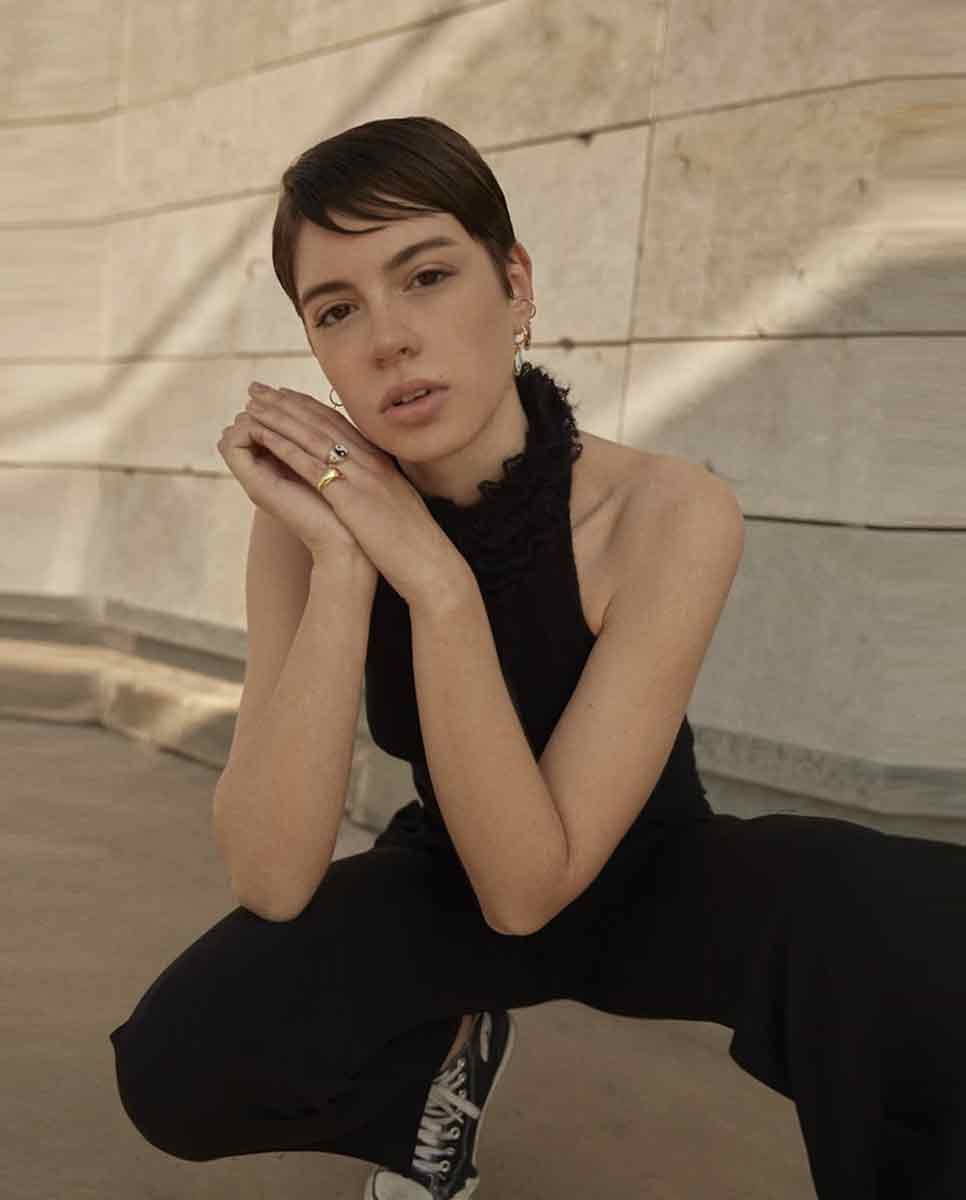 WILHELMINA GARCIA Yin Yang ring black front -Diverse