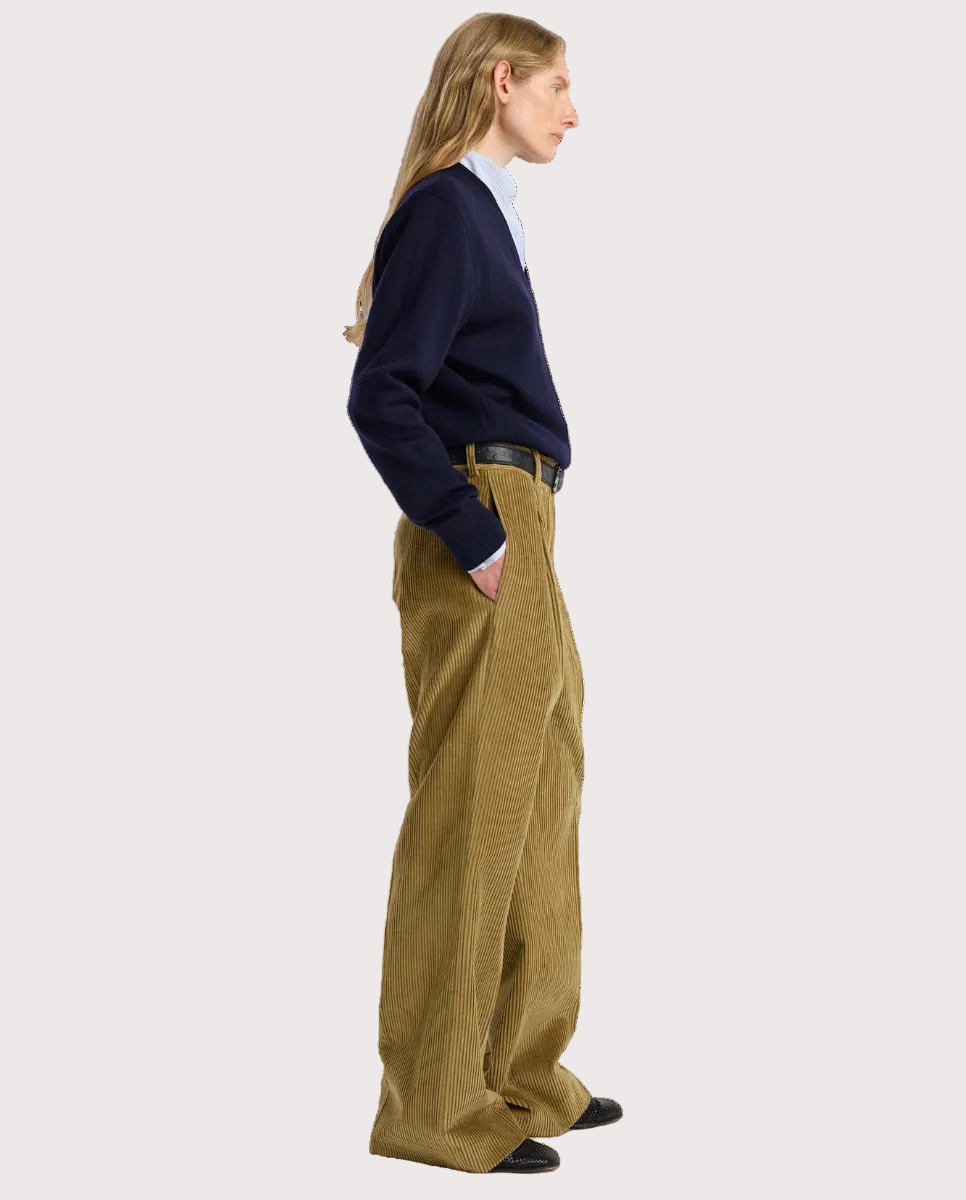 Ted Lower Waist Corduroy Trousers Beige