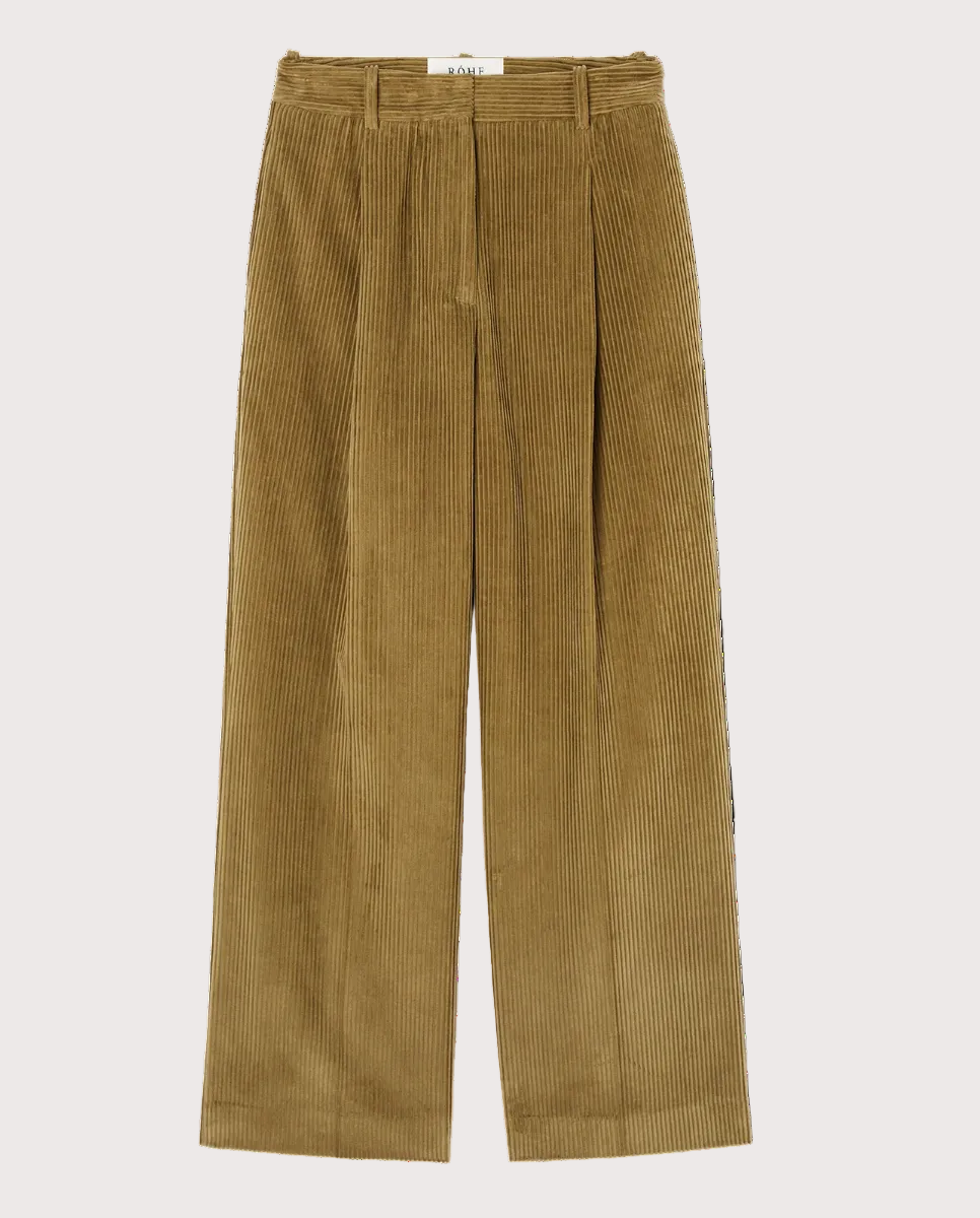 Ted Lower Waist Corduroy Trousers Beige
