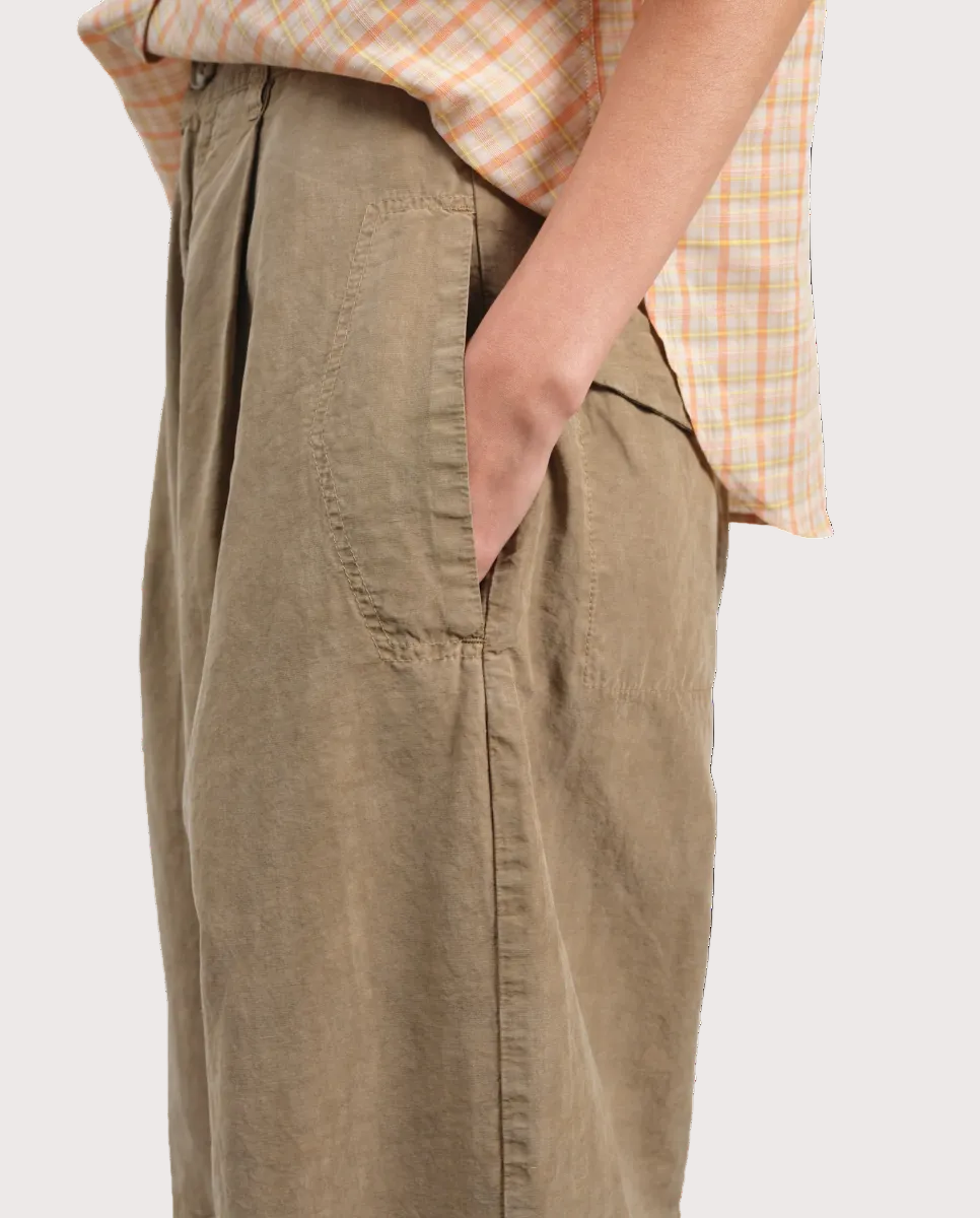 Deadbeat Drop out Trousers Taupe