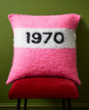 1970 Mohair Cushion Cover Flamingo Pink