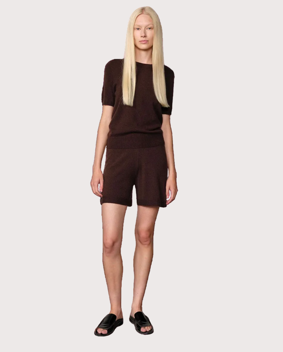 Bogart Knit Shorts Brown