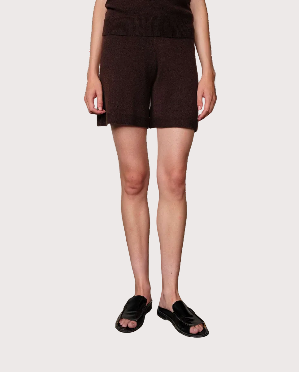 Bogart Knit Shorts Brown
