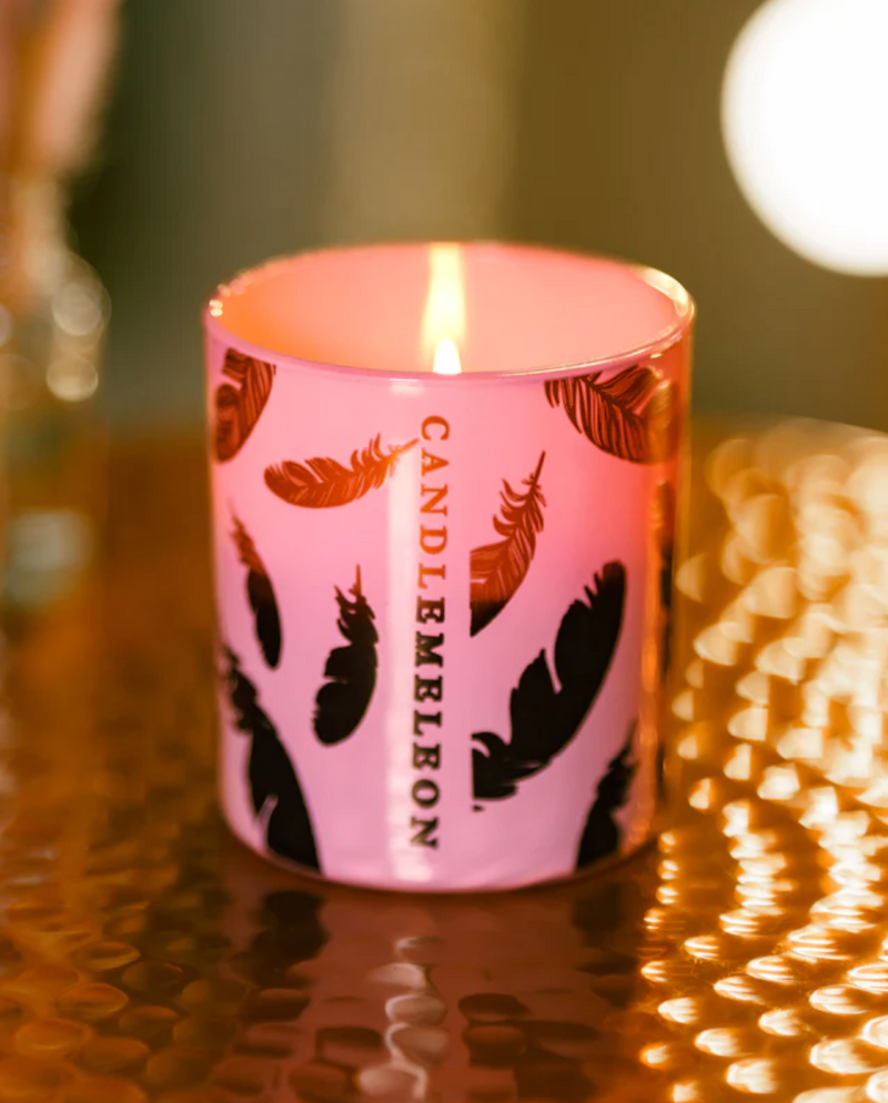Copper Feather Candle