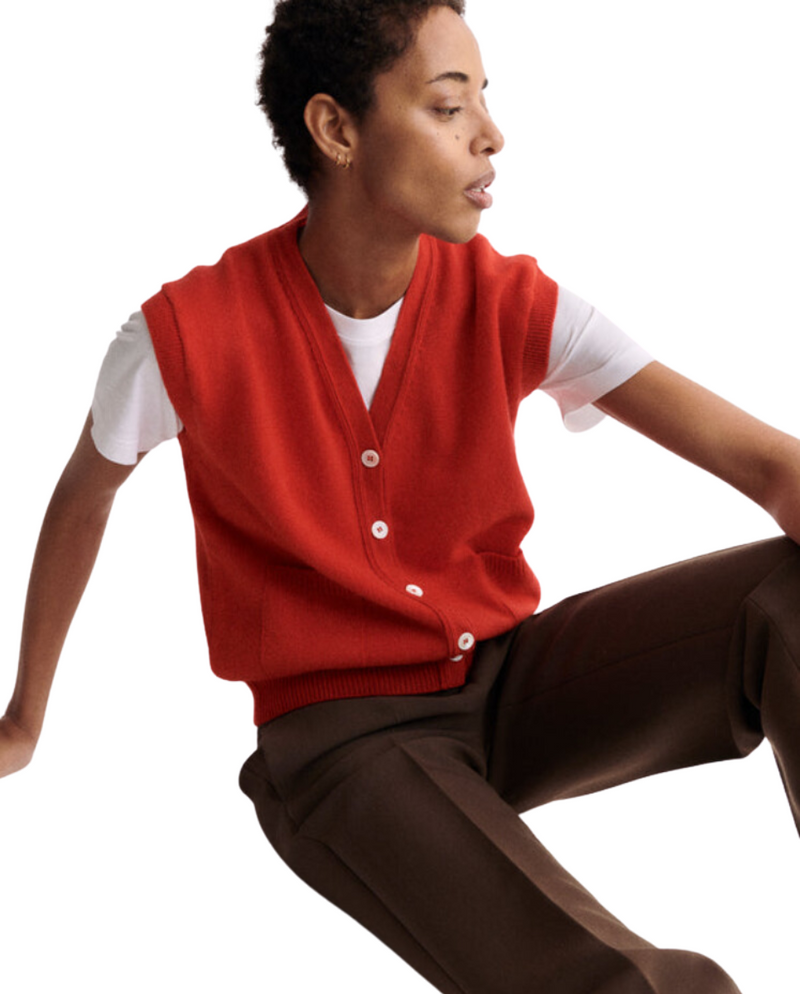 Wexford Pocket Cardigan Poppy Red