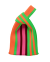 Random Stripe Knot Bag Neon Green