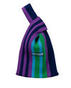 Random Stripe Knot Bag Purple