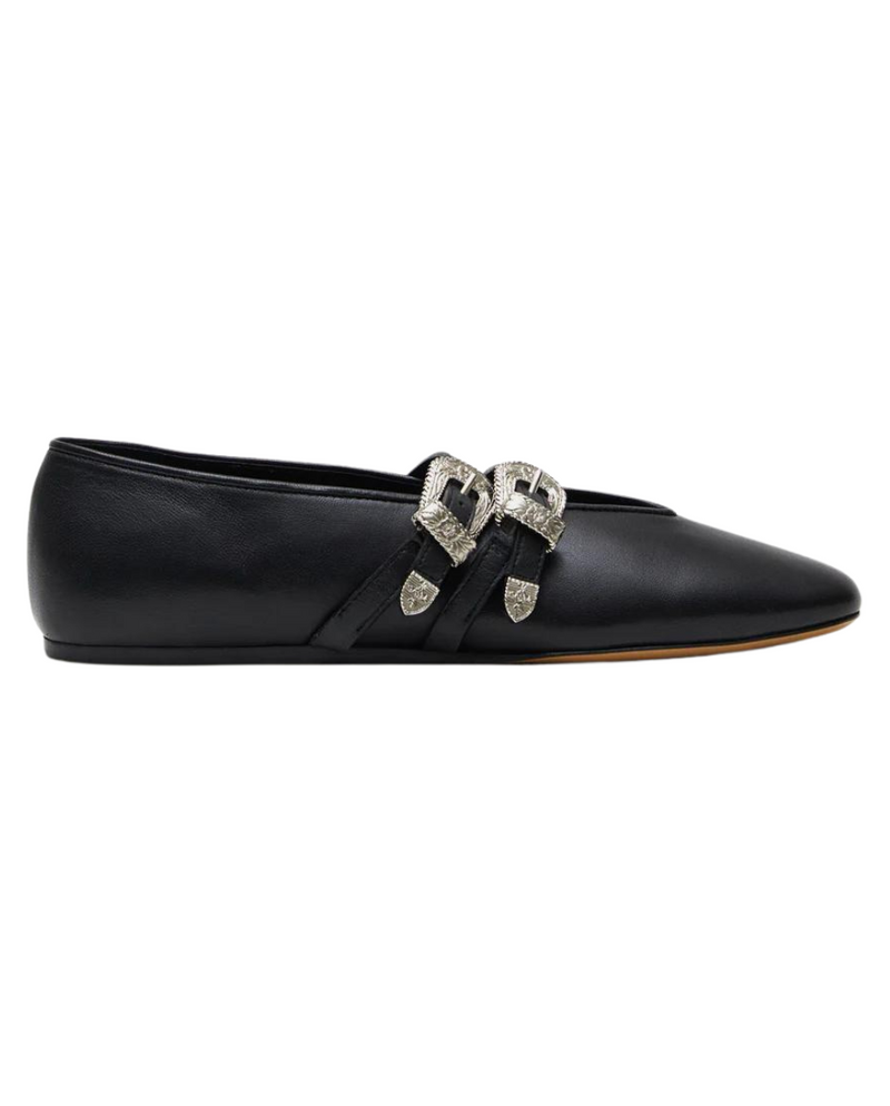 Claudia Western Backles Slippers Black