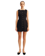 Emma Button Down Black Dress