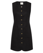 Emma Button Down Black Dress