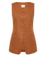 Lorenzo V-Neck Vest Chestnut