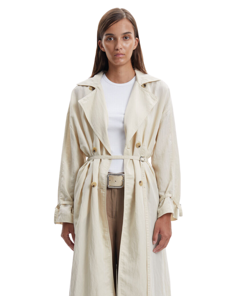 Alessia Trenchcoat Brown Rice