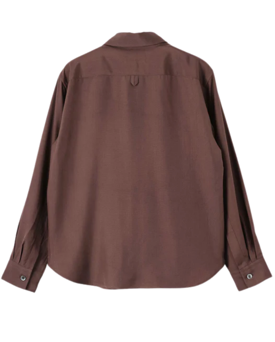 Simple Shirt Matt Silk Rich Brown