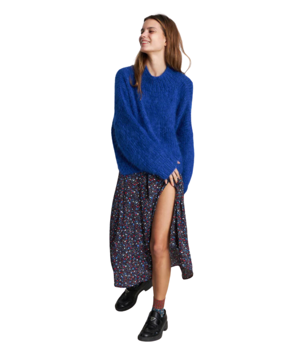 Handcrafted Jumper Happy Blue