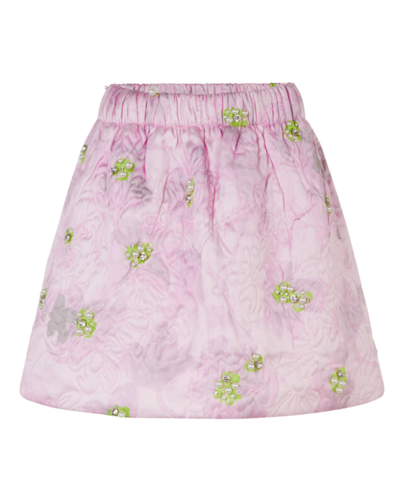 Siw Skirt In Filigree Flower Pink