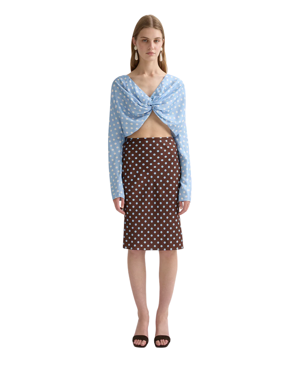 Tillie Top Blue Polka Dot