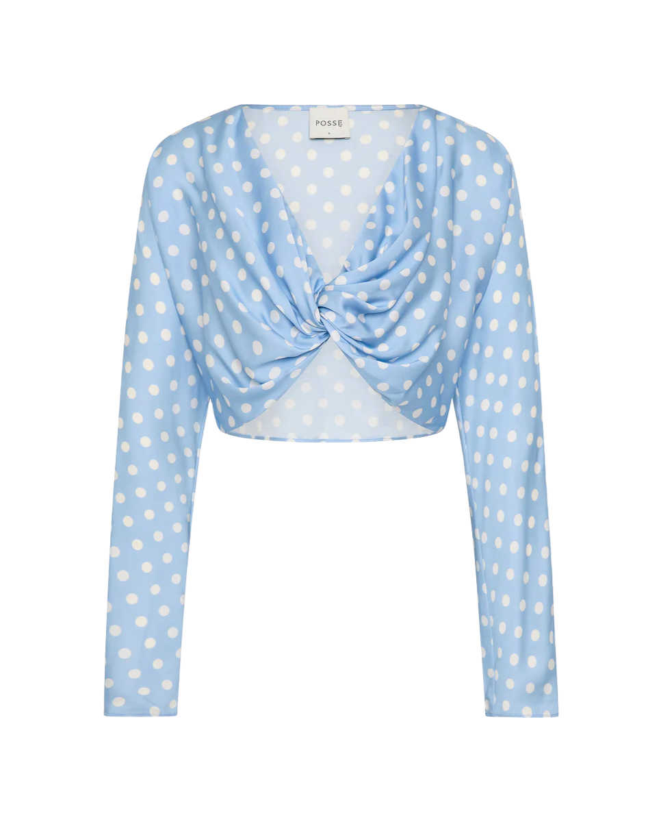 Tillie Top Blue Polka Dot