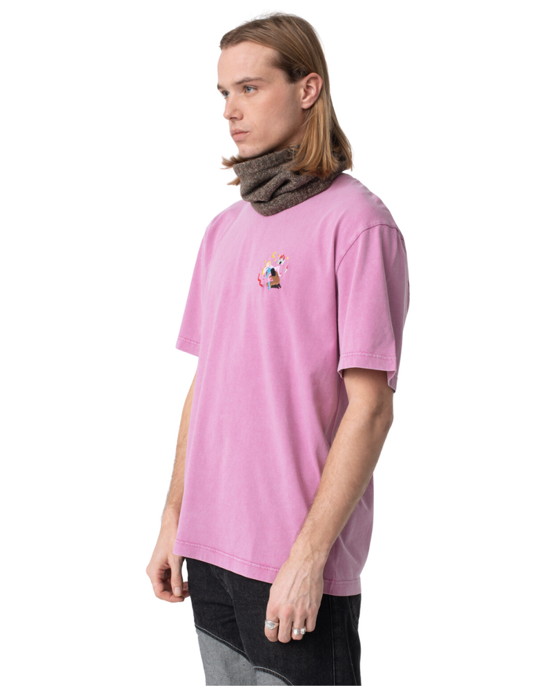 Middle Edging T-Shirt Washed Pink