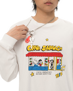 Carne Sandwich Long Sleeves T-shirt White