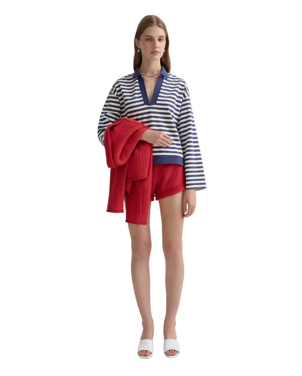 Haisley Polo Navy Stripe