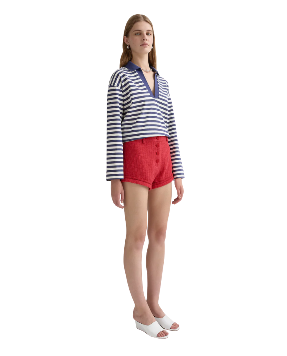 Haisley Polo Navy Stripe