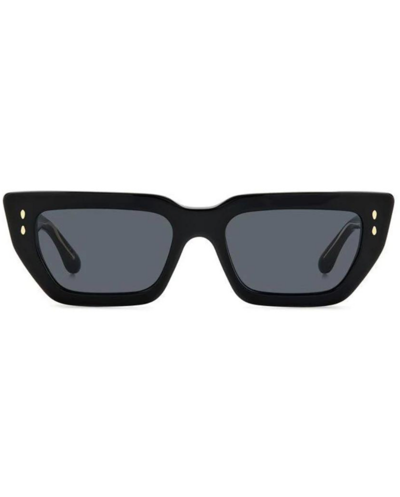 Cat-Eye Rectangular Acetate Sunglasses Black