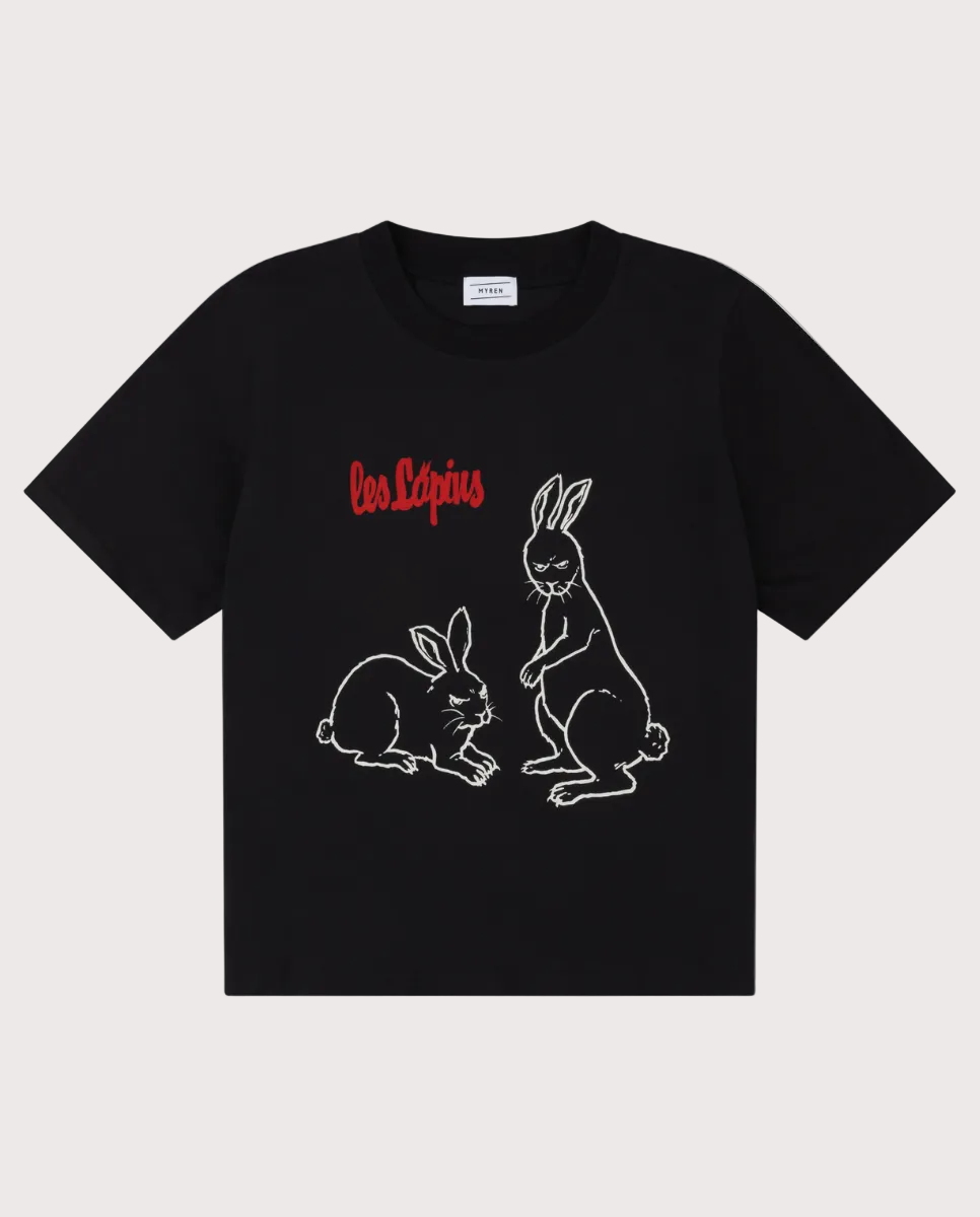 Les Lapins T-Shirt Black