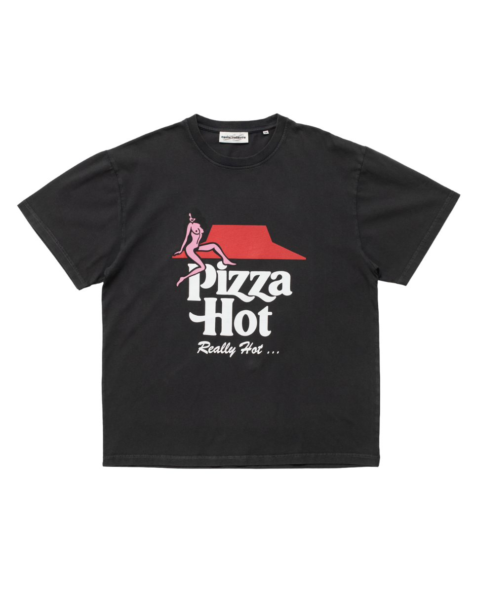 Pizza Hot T-Shirt Off-Black