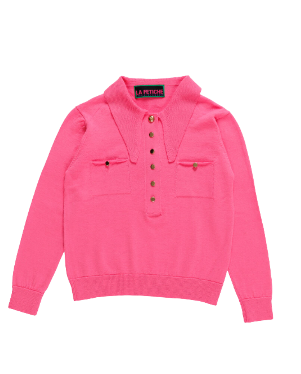 Sammy Knitted Top Neon Pink