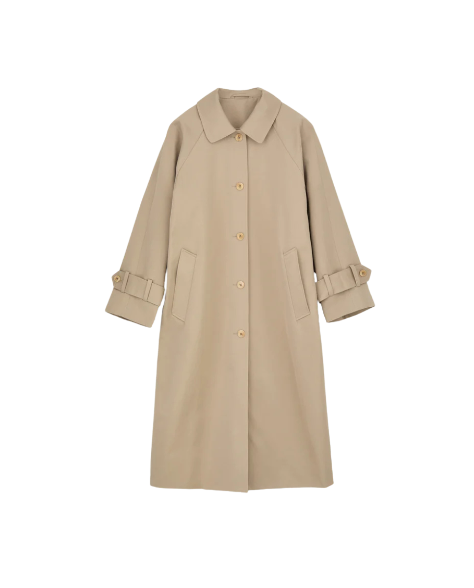 Macy Clay Sand Midi Coat