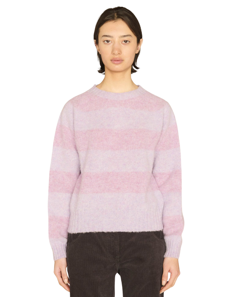 Jets Stripe Jumper Lilac and Pink