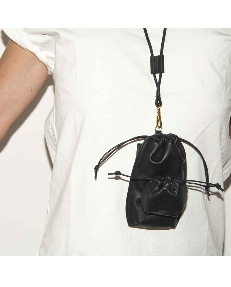 ELAOW Leather crossbody pouch PB1 Black-LOOKBOOK