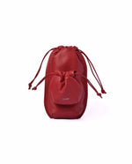 ELAOW Leather crossbody pouch PB1 Red-FRONT