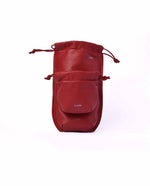 ELAOW Leather crossbody pouch PB1 Red-OPEN