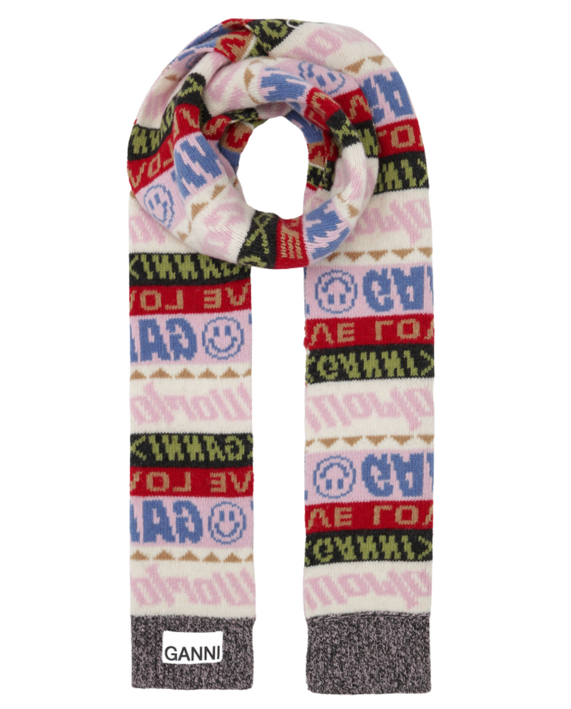 Graphic Wool Scarf Multicolour