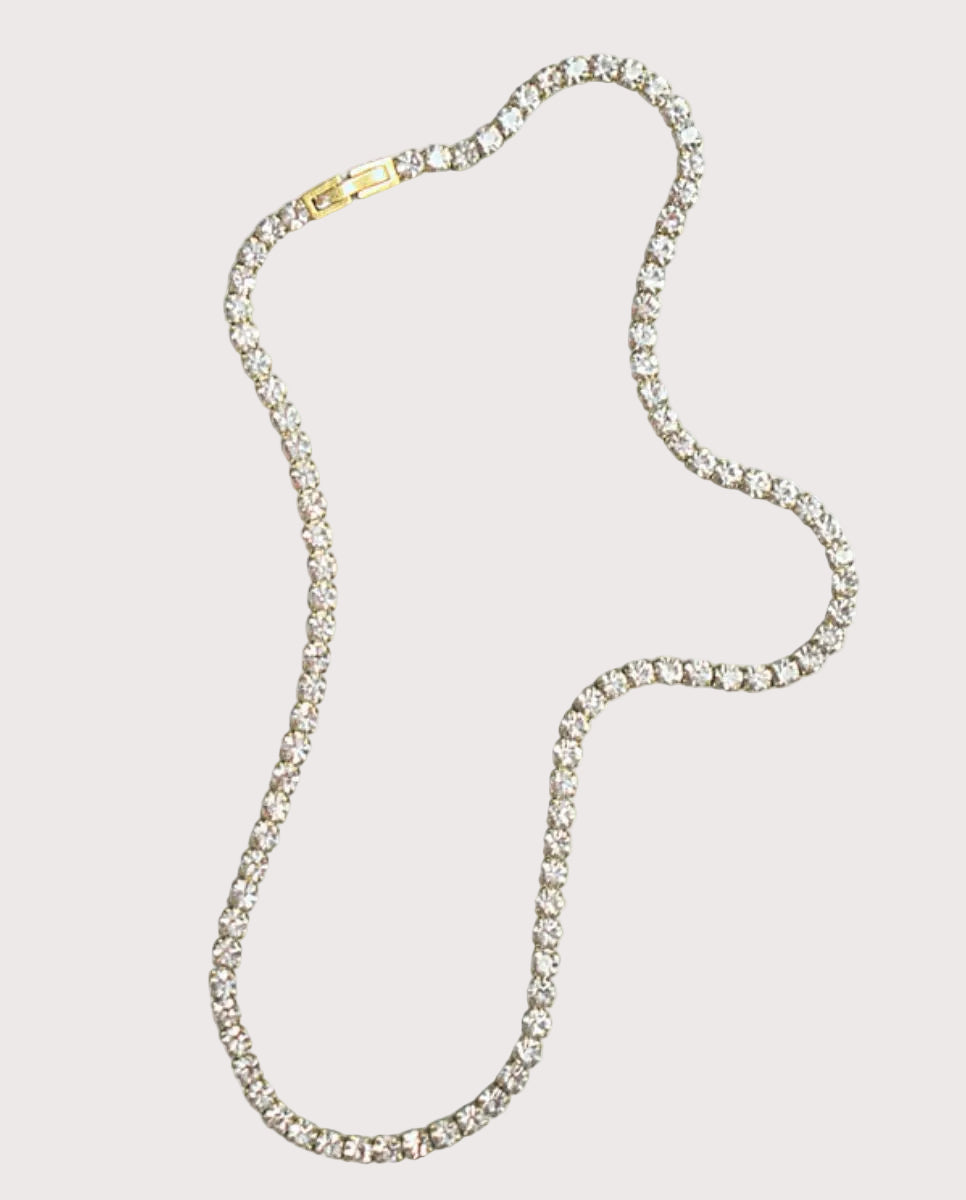 Riva necklace diamanté and gold