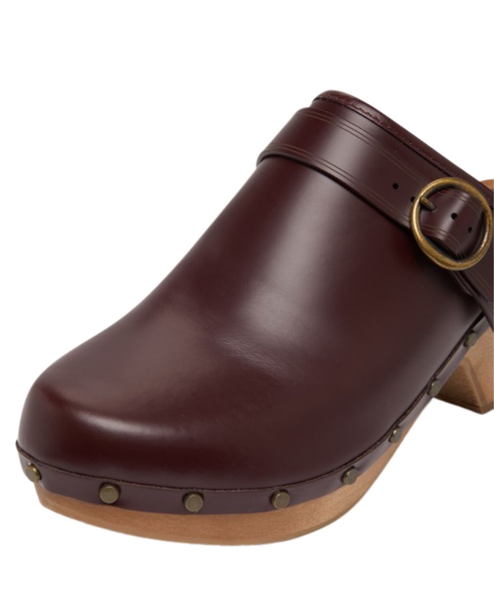 Burgundy clogs cheap