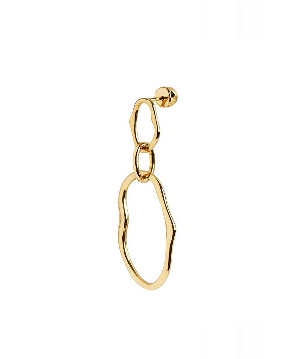 MARIA BLACK Pond hoop earring gold plated-Front