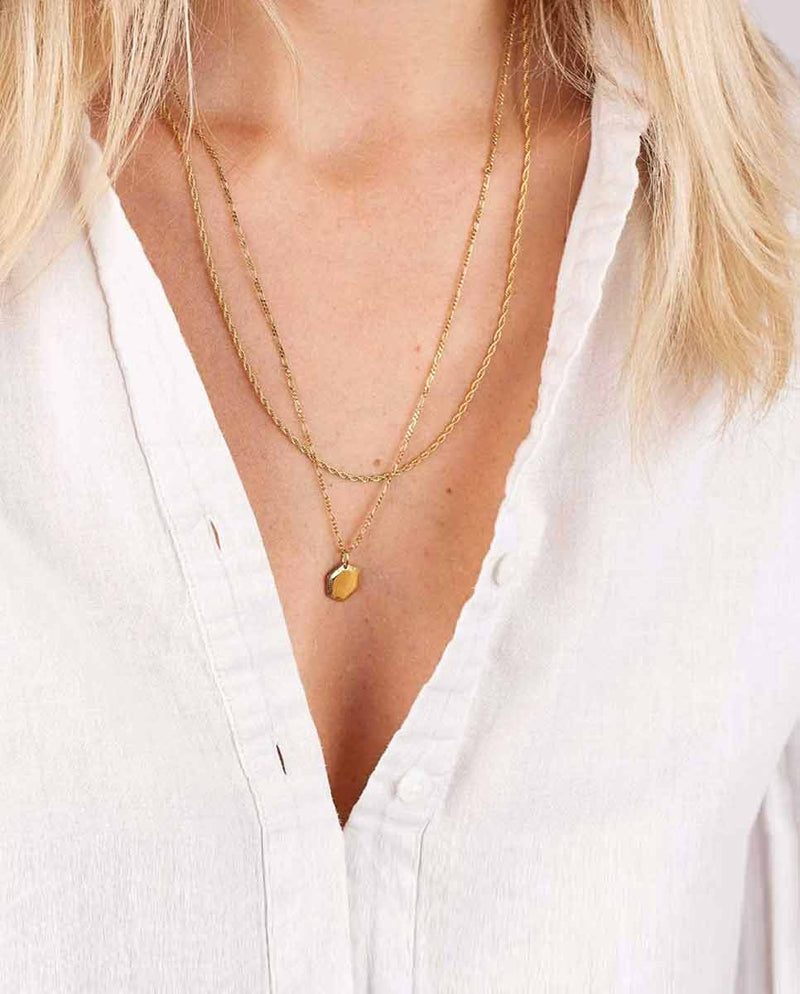 MARIA BLACK Kim necklace gold lookbook-Diverse