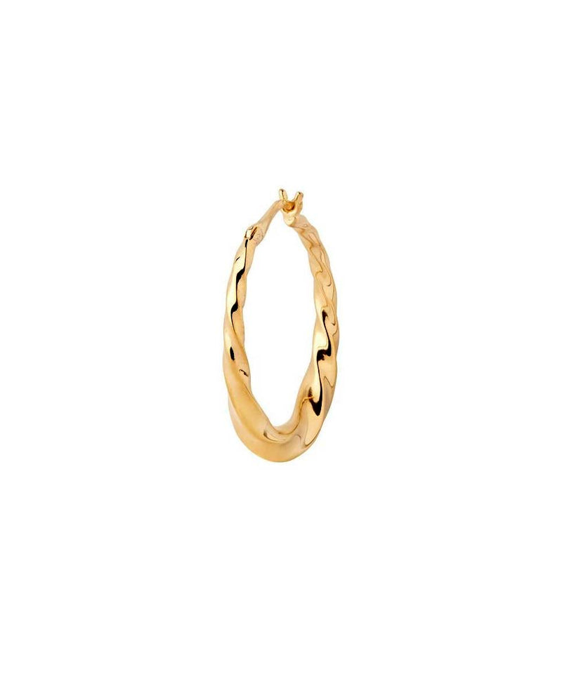 MARIA BLACK Sadie twist hoop earring gold-Diverse