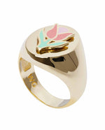 WILHELMINA GARCIA Tulip ring gold front-Diverse